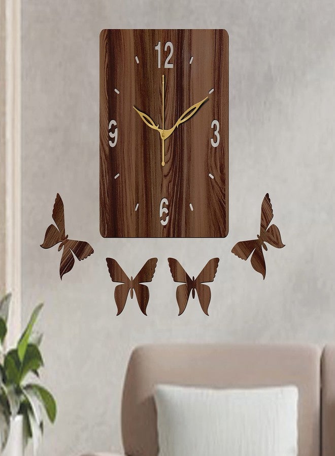 Freny Exim 10" Inch Wooden Wall Clock (Wenge, Small Size, 25cm x 25cm)-007 - Image 5